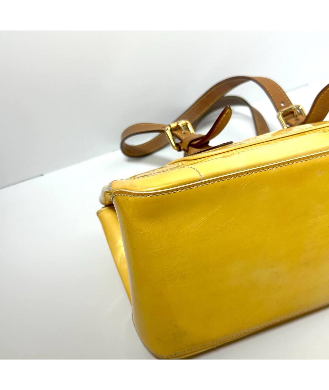 LOUIS VUITTON Желтая сумка с короткими ручками, фото 5