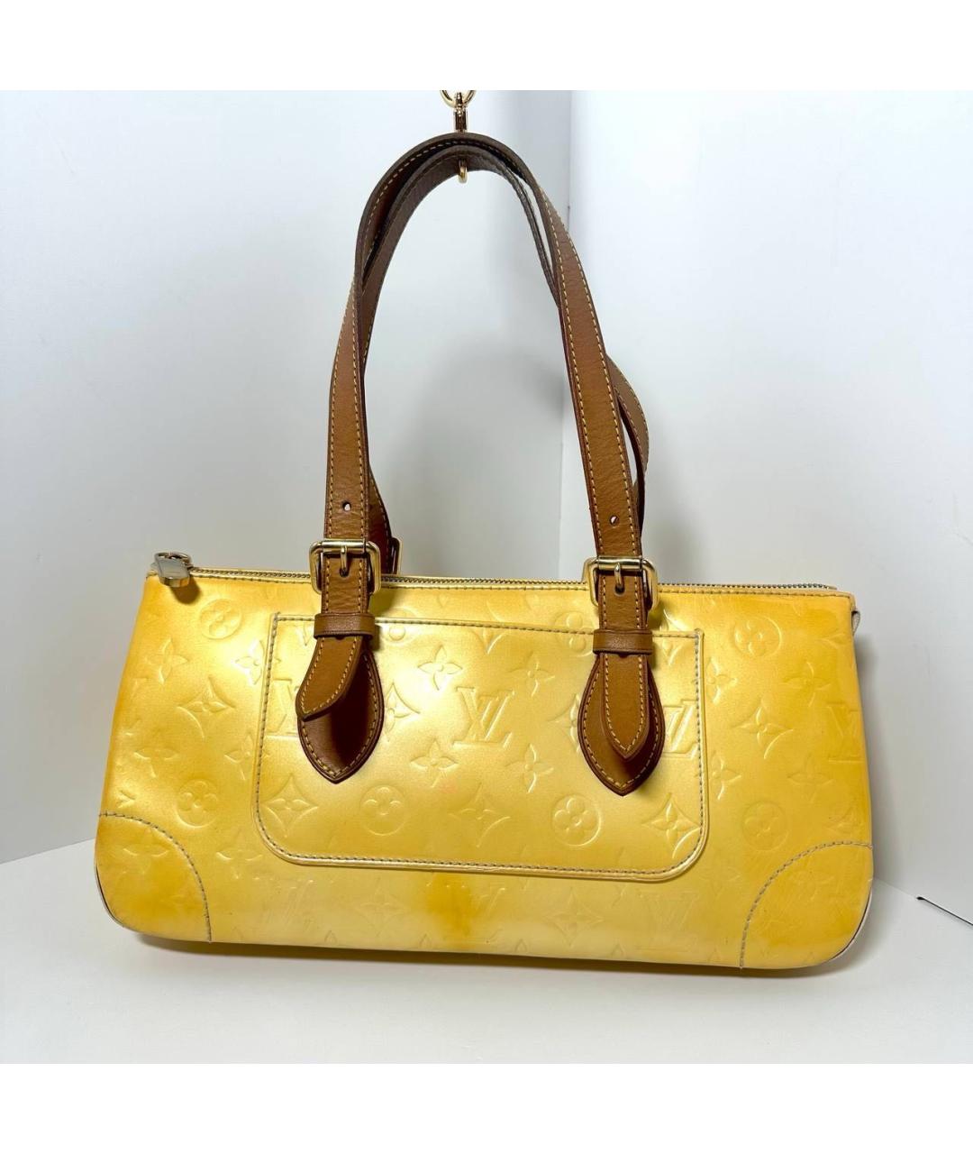 LOUIS VUITTON Желтая сумка с короткими ручками, фото 9