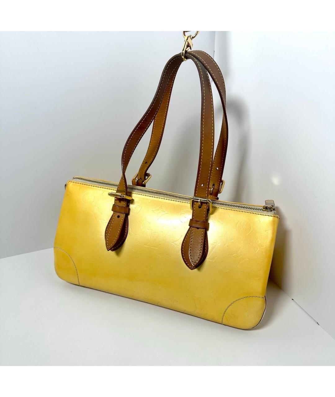 LOUIS VUITTON Желтая сумка с короткими ручками, фото 2