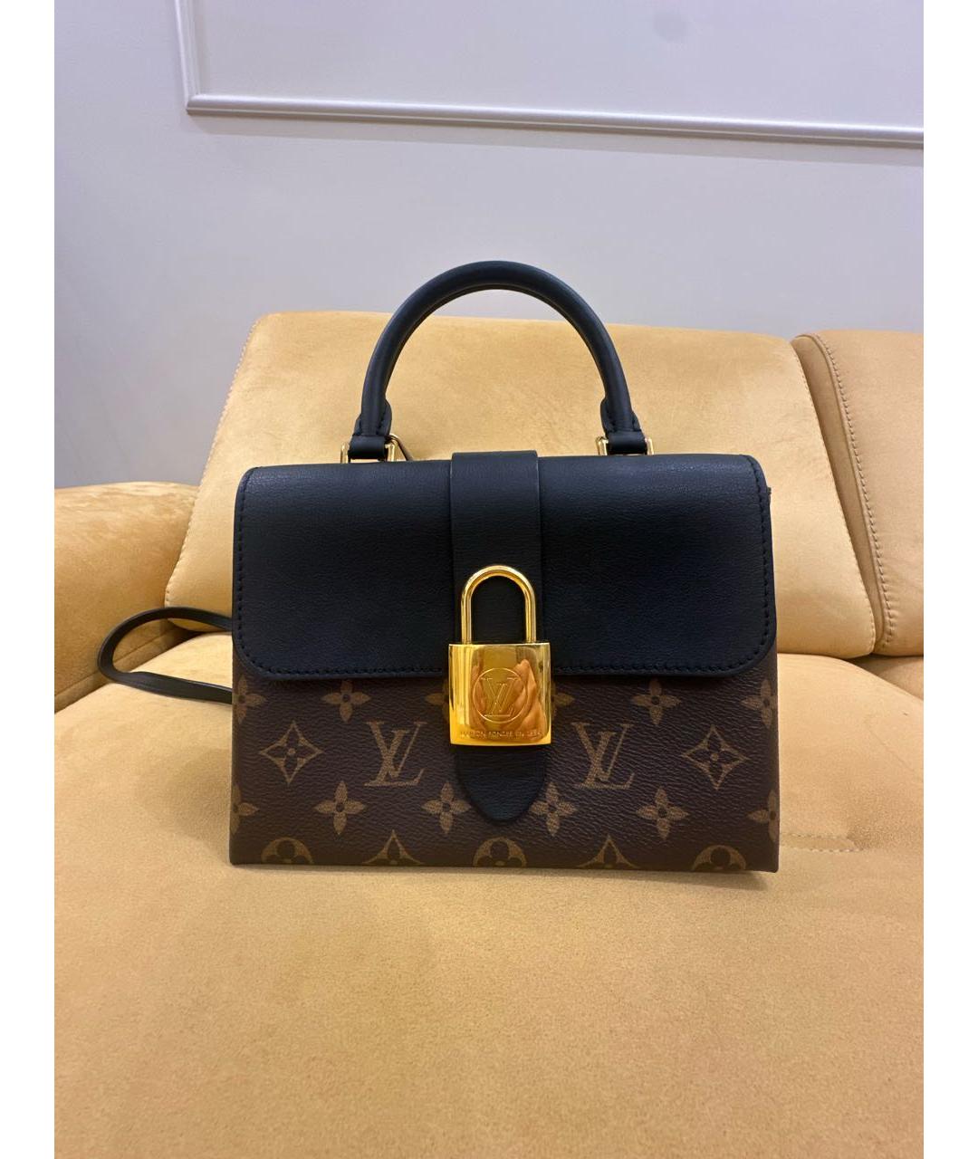 LOUIS VUITTON Коричневая кожаная сумка с короткими ручками, фото 9