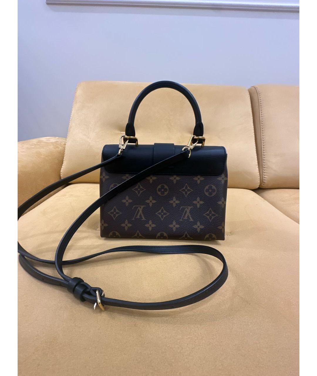 LOUIS VUITTON Коричневая кожаная сумка с короткими ручками, фото 3