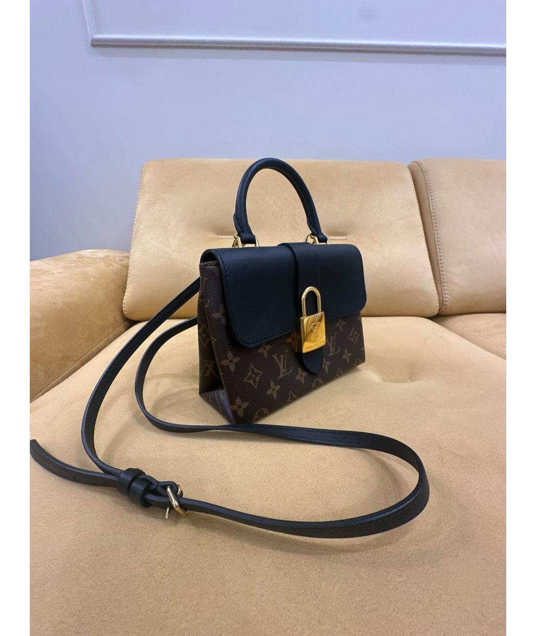 LOUIS VUITTON Коричневая кожаная сумка с короткими ручками, фото 2