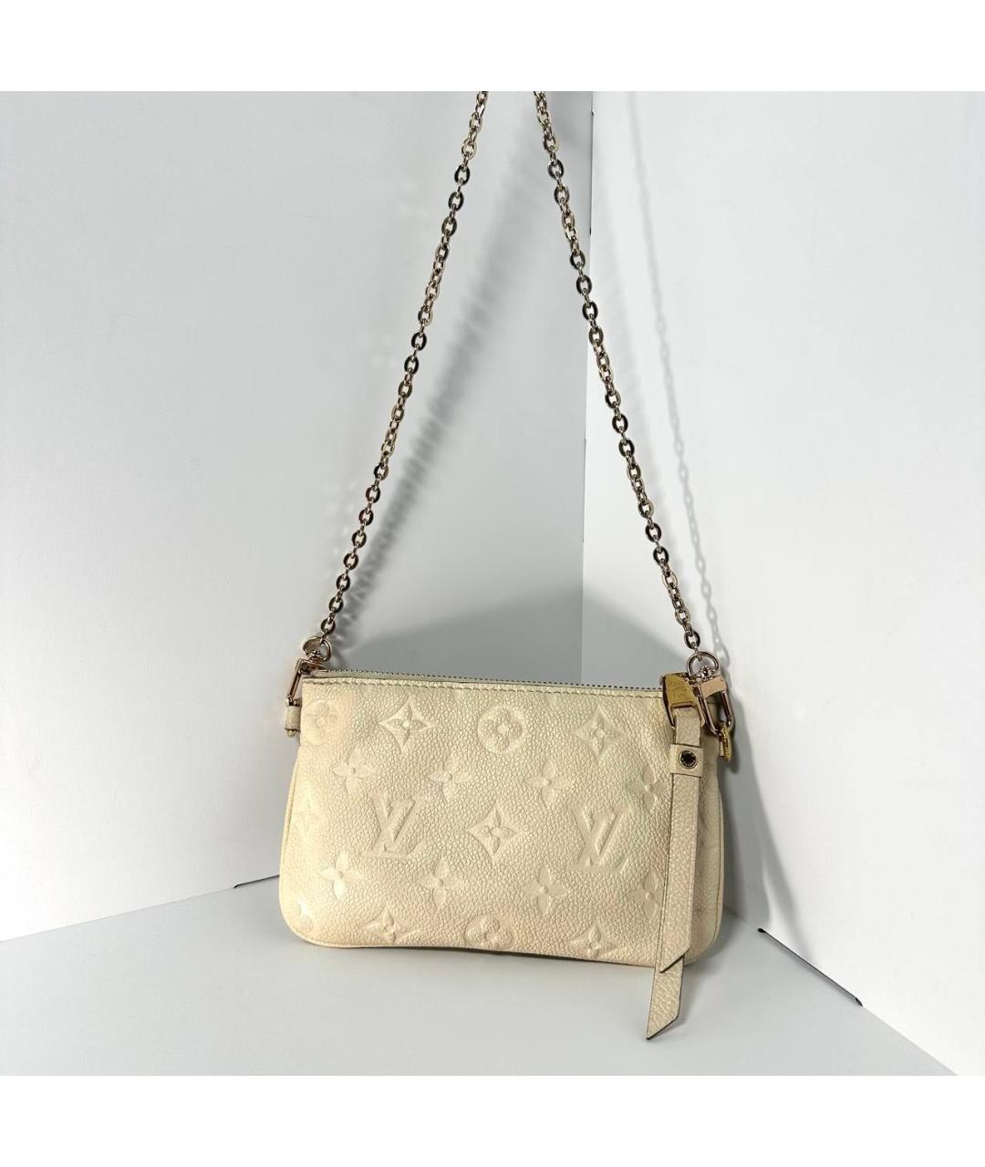 LOUIS VUITTON Бежевая сумка с короткими ручками, фото 5