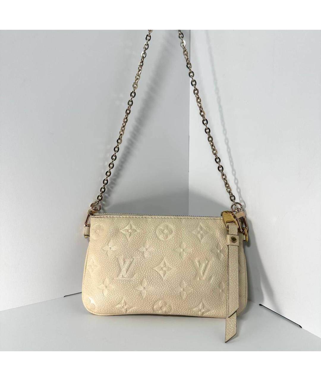 LOUIS VUITTON Бежевая сумка с короткими ручками, фото 8