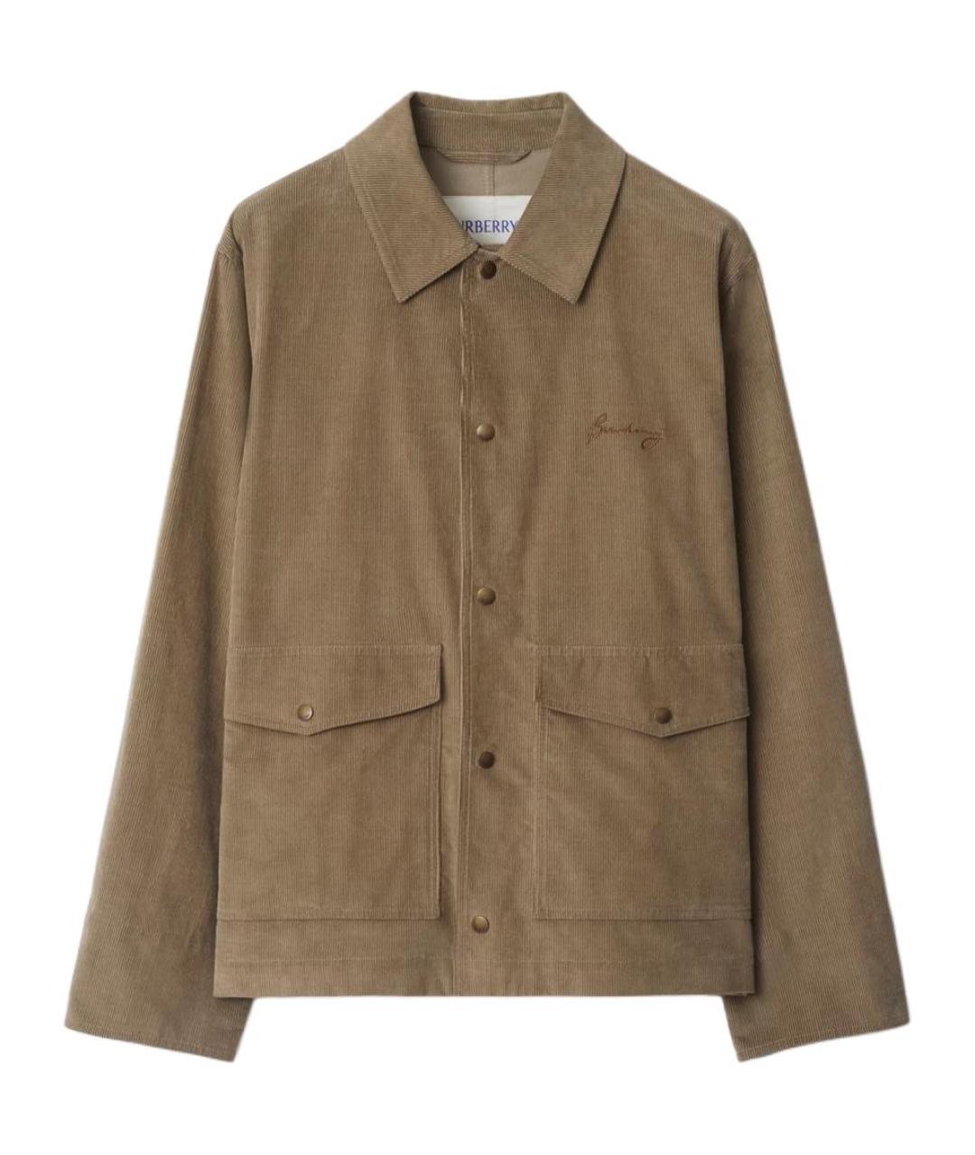 BURBERRY Коричневая хлопковая куртка, фото 1