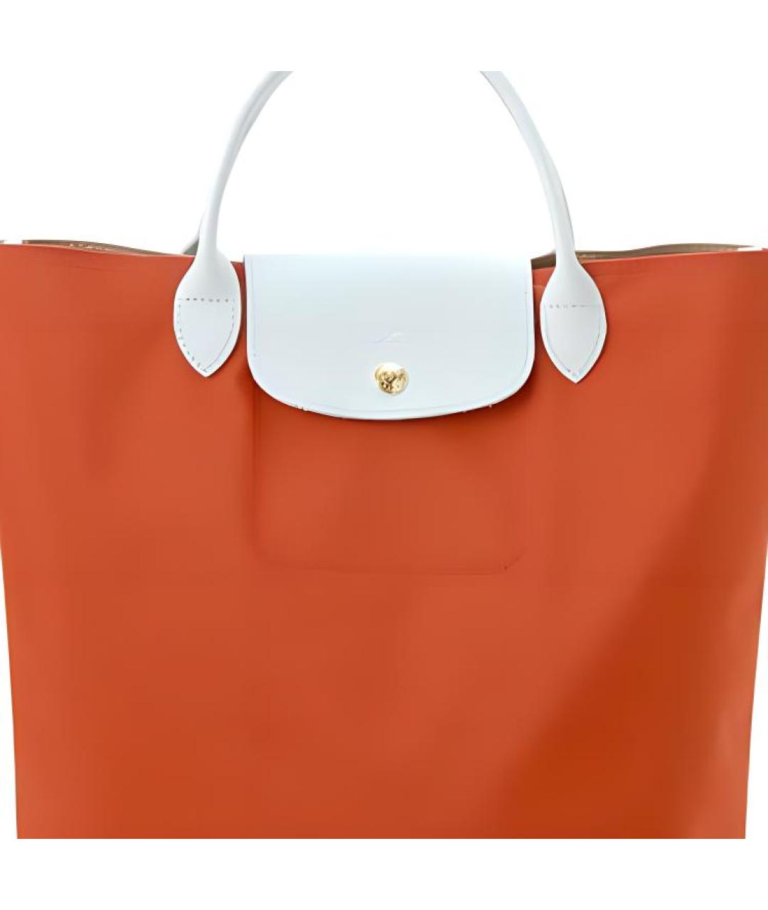 LONGCHAMP Оранжевая сумка тоут, фото 5