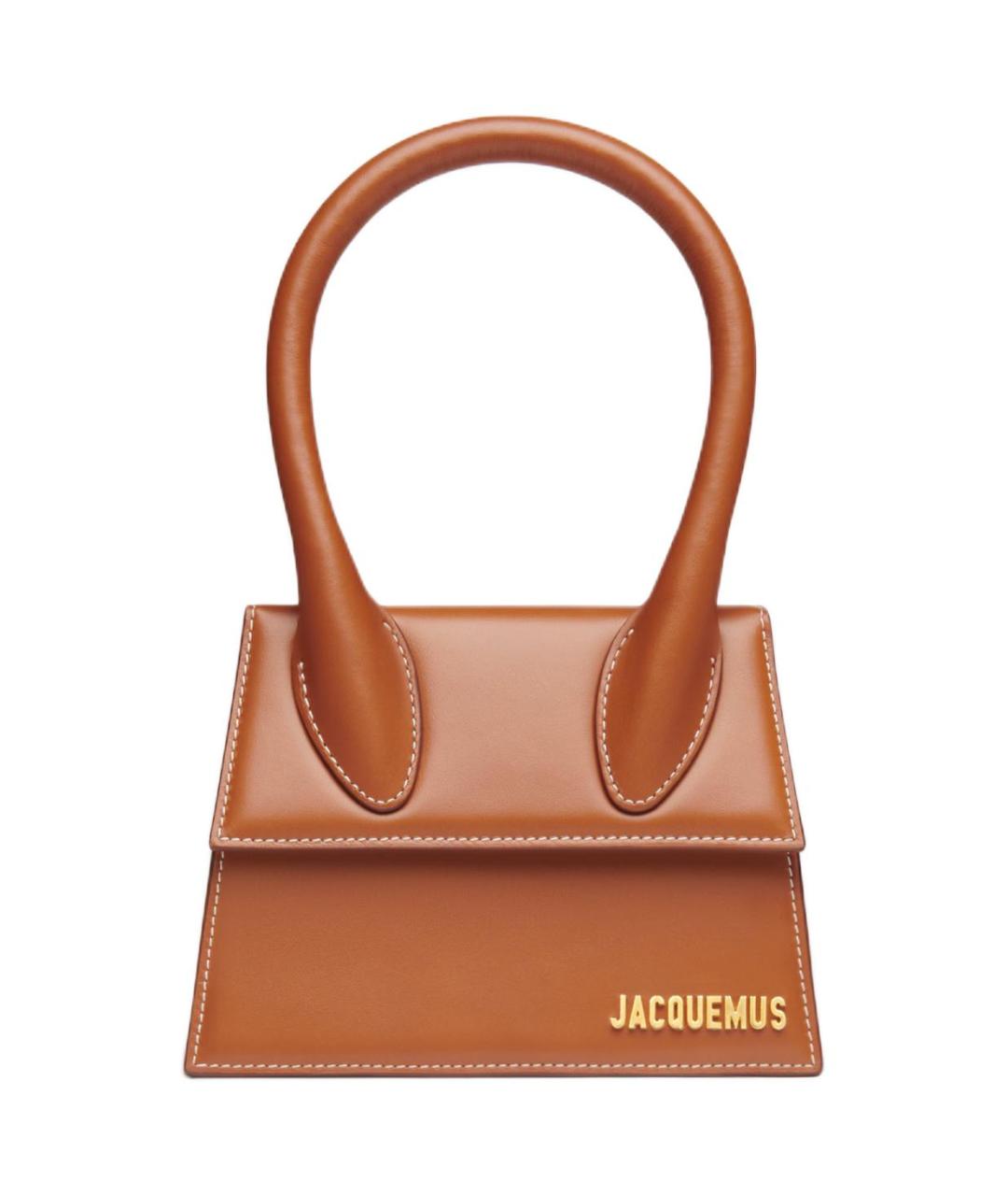 JACQUEMUS Коричневая кожаная сумка через плечо, фото 1