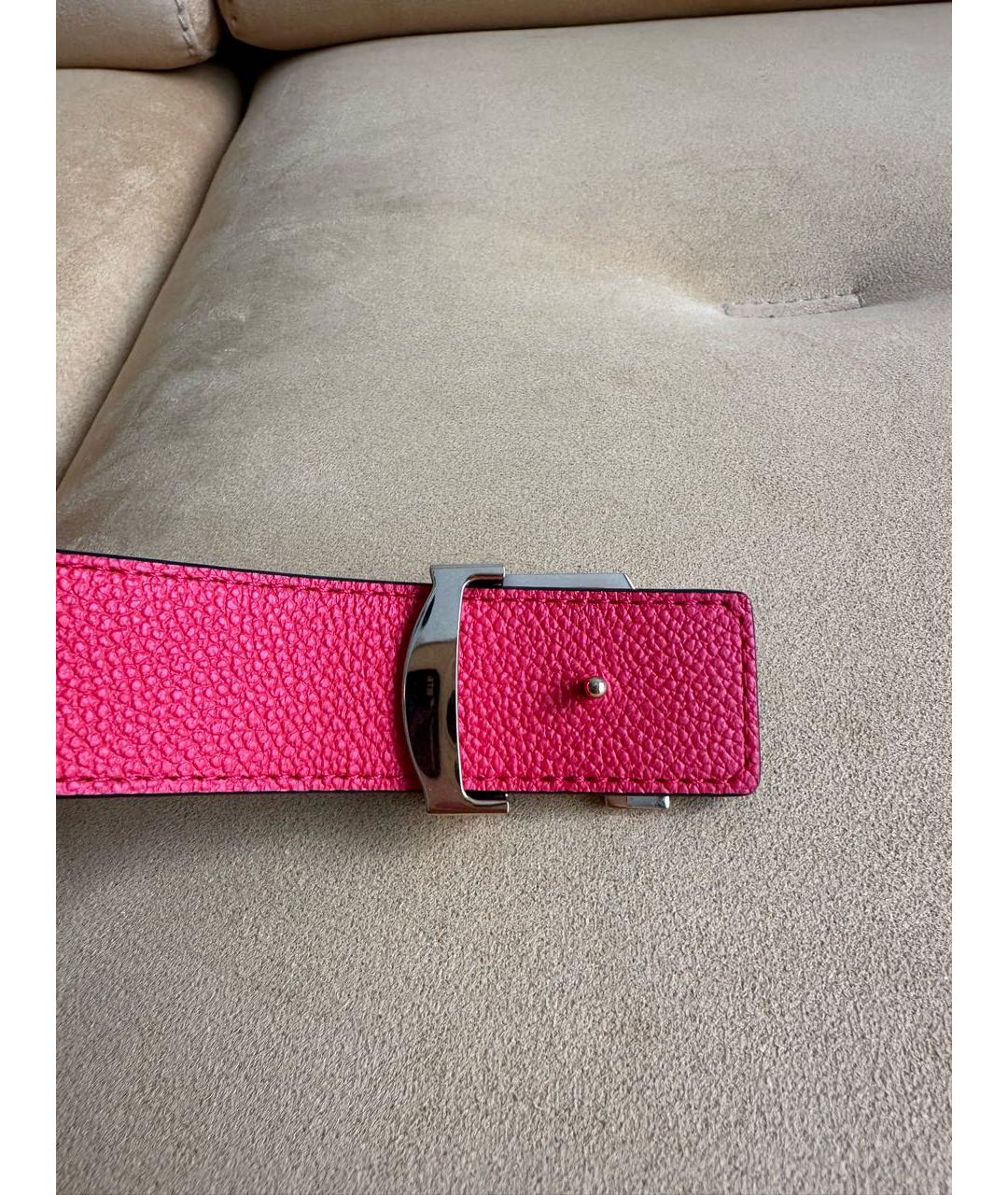 LOUIS VUITTON Коричневый кожаный ремень, фото 4