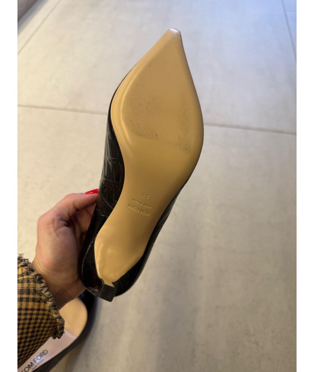 TOM FORD Черные туфли из лакированной кожи, фото 7
