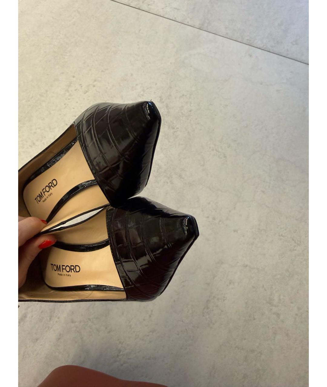 TOM FORD Черные туфли из лакированной кожи, фото 6