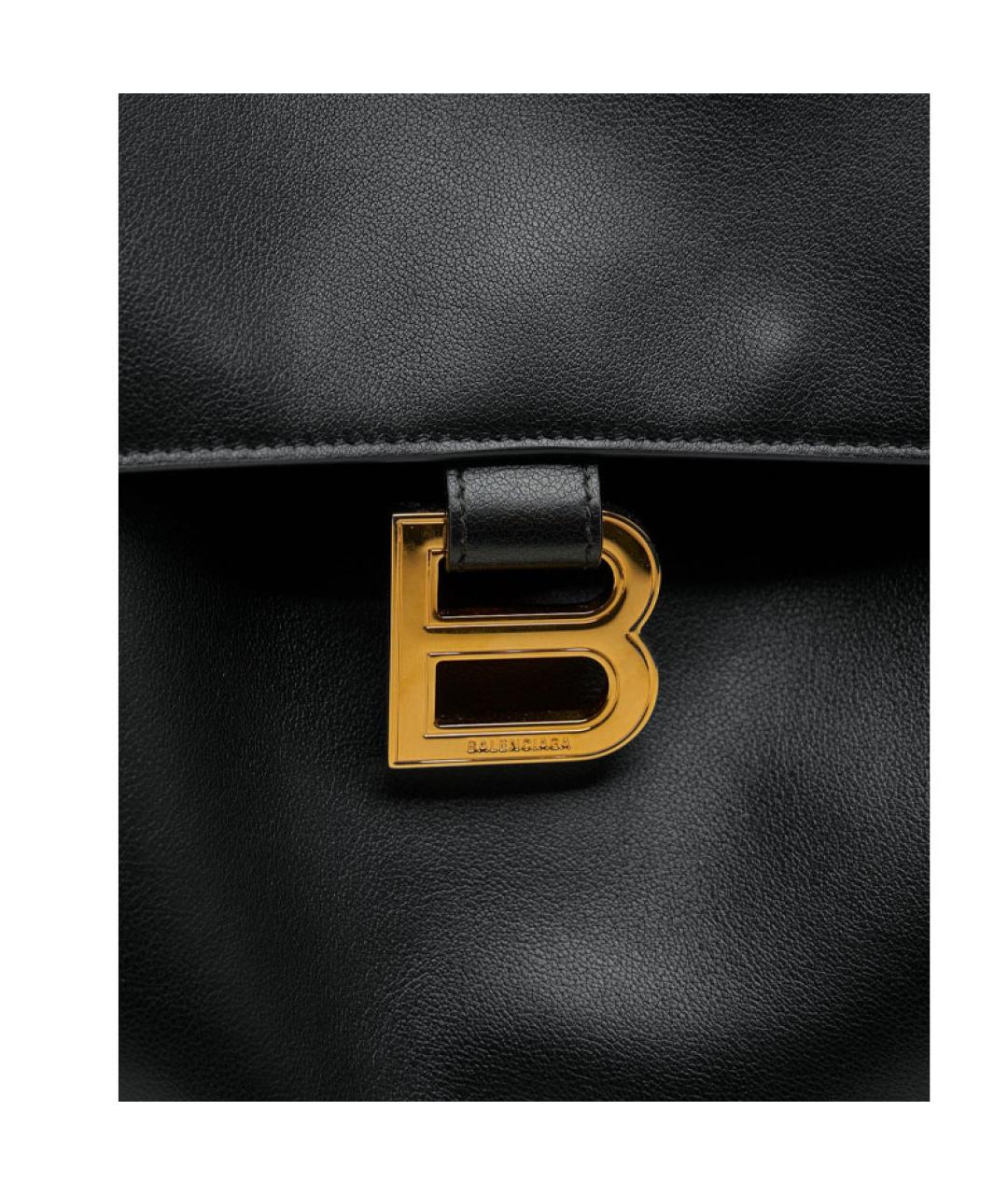 BALENCIAGA Черная кожаная сумка через плечо, фото 5