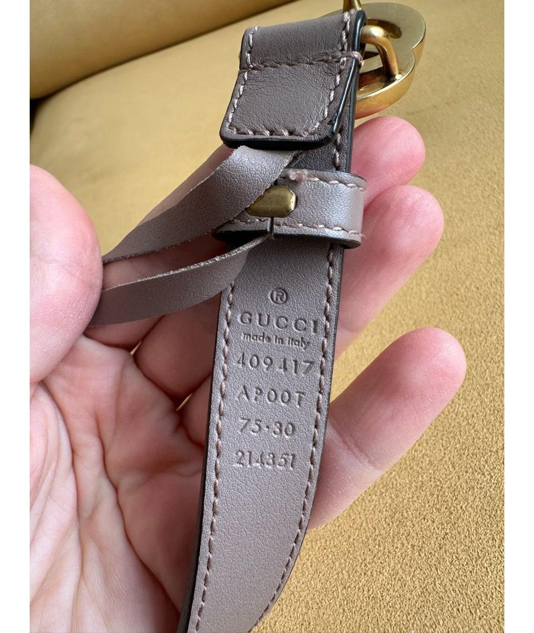 GUCCI Розовый кожаный ремень, фото 2