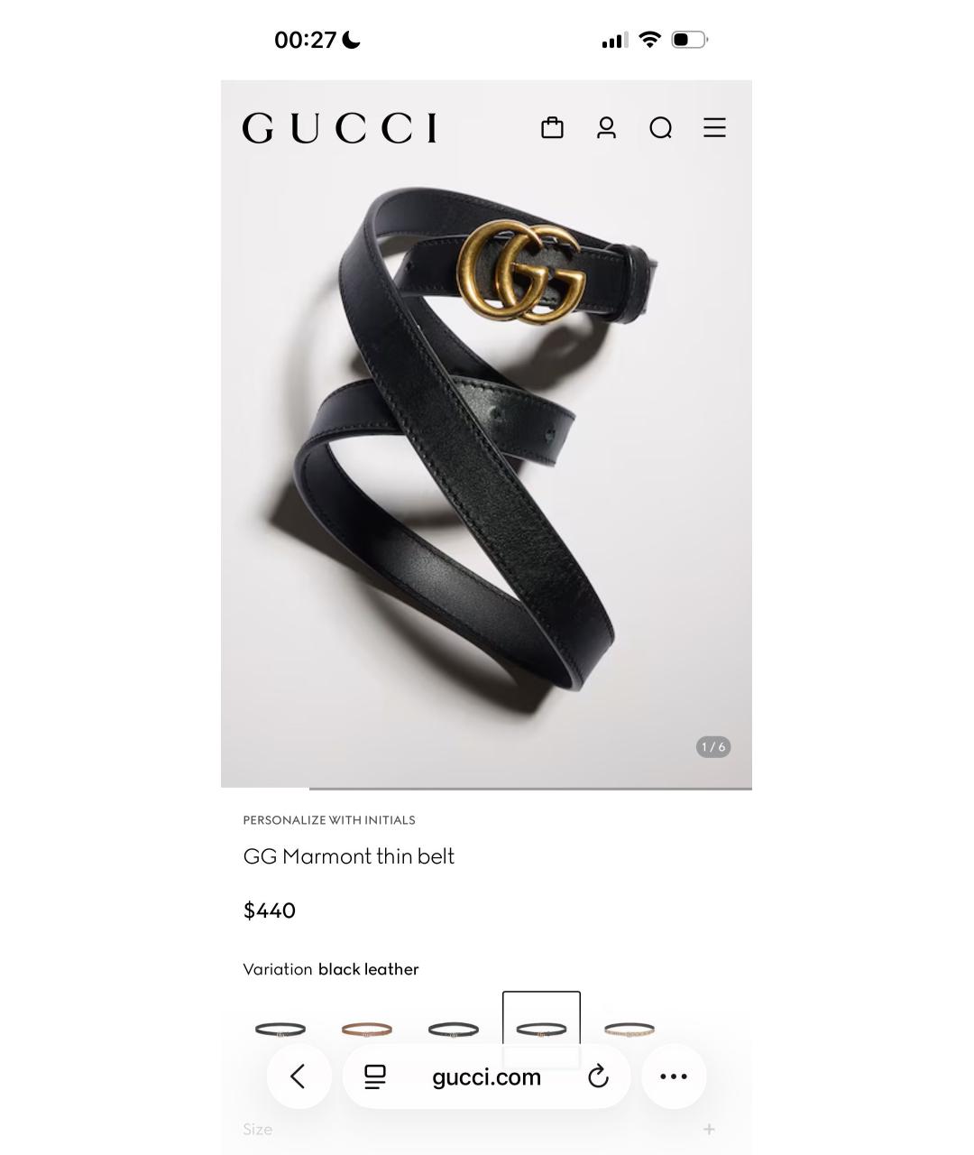 GUCCI Розовый кожаный ремень, фото 3