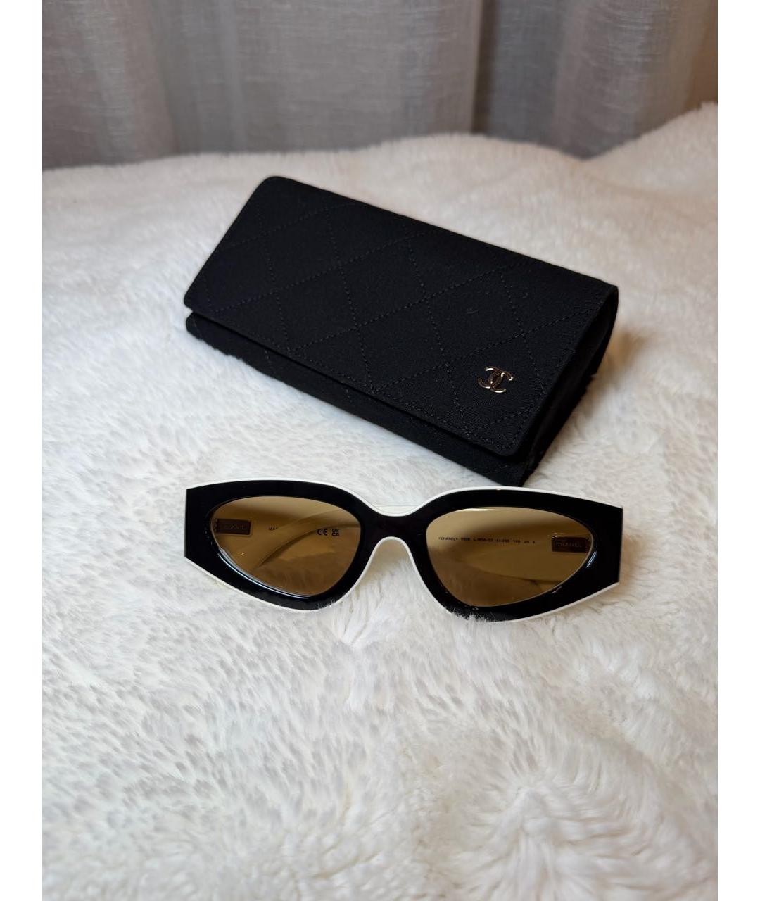 CHANEL Черные пластиковые солнцезащитные очки, фото 9