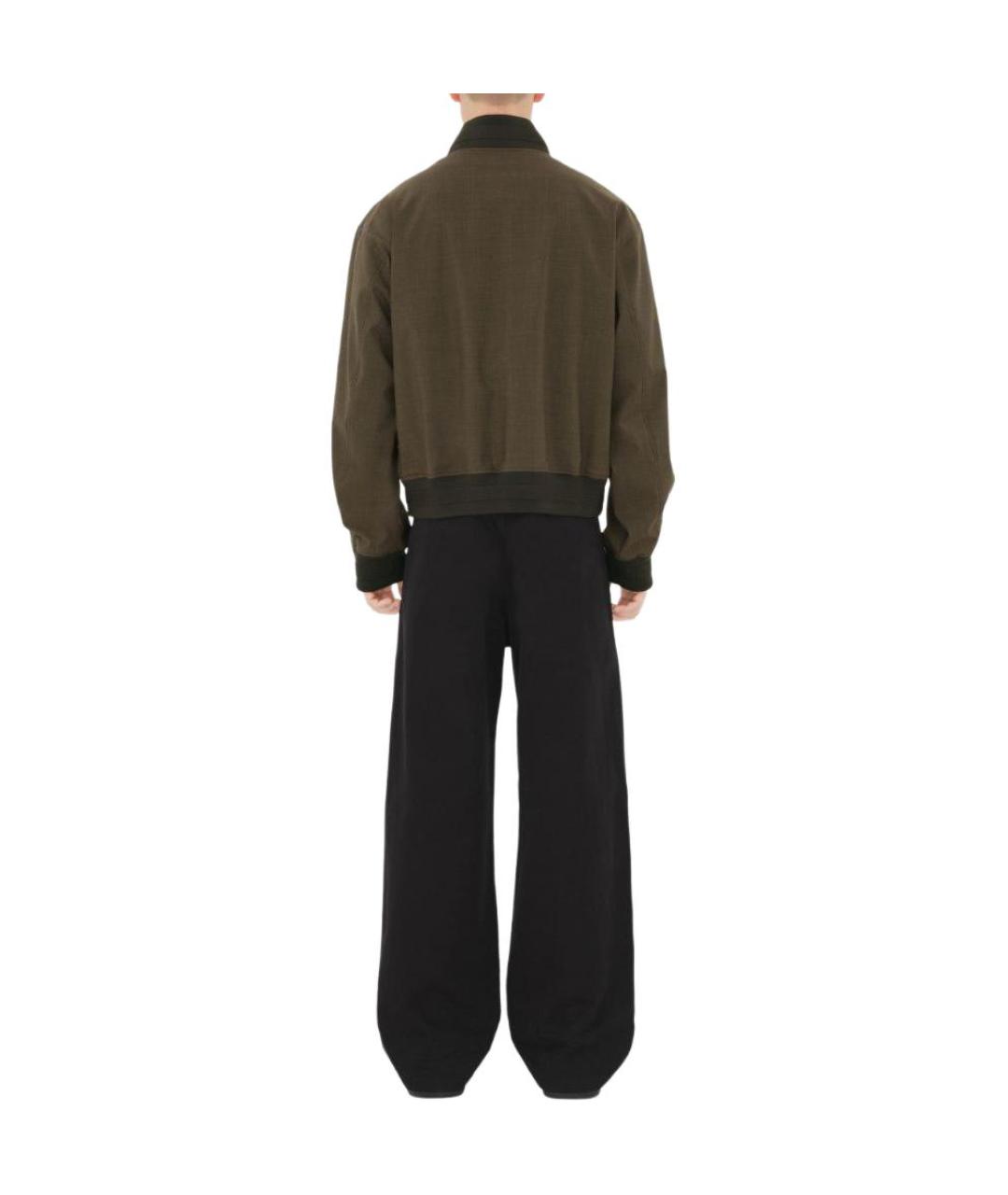 BURBERRY Зеленая шерстяная куртка, фото 2