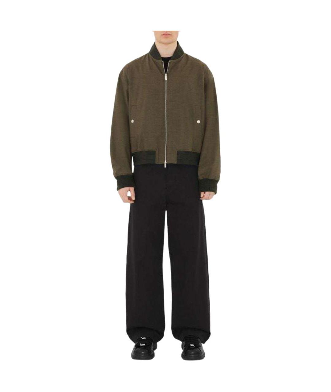 BURBERRY Зеленая шерстяная куртка, фото 3