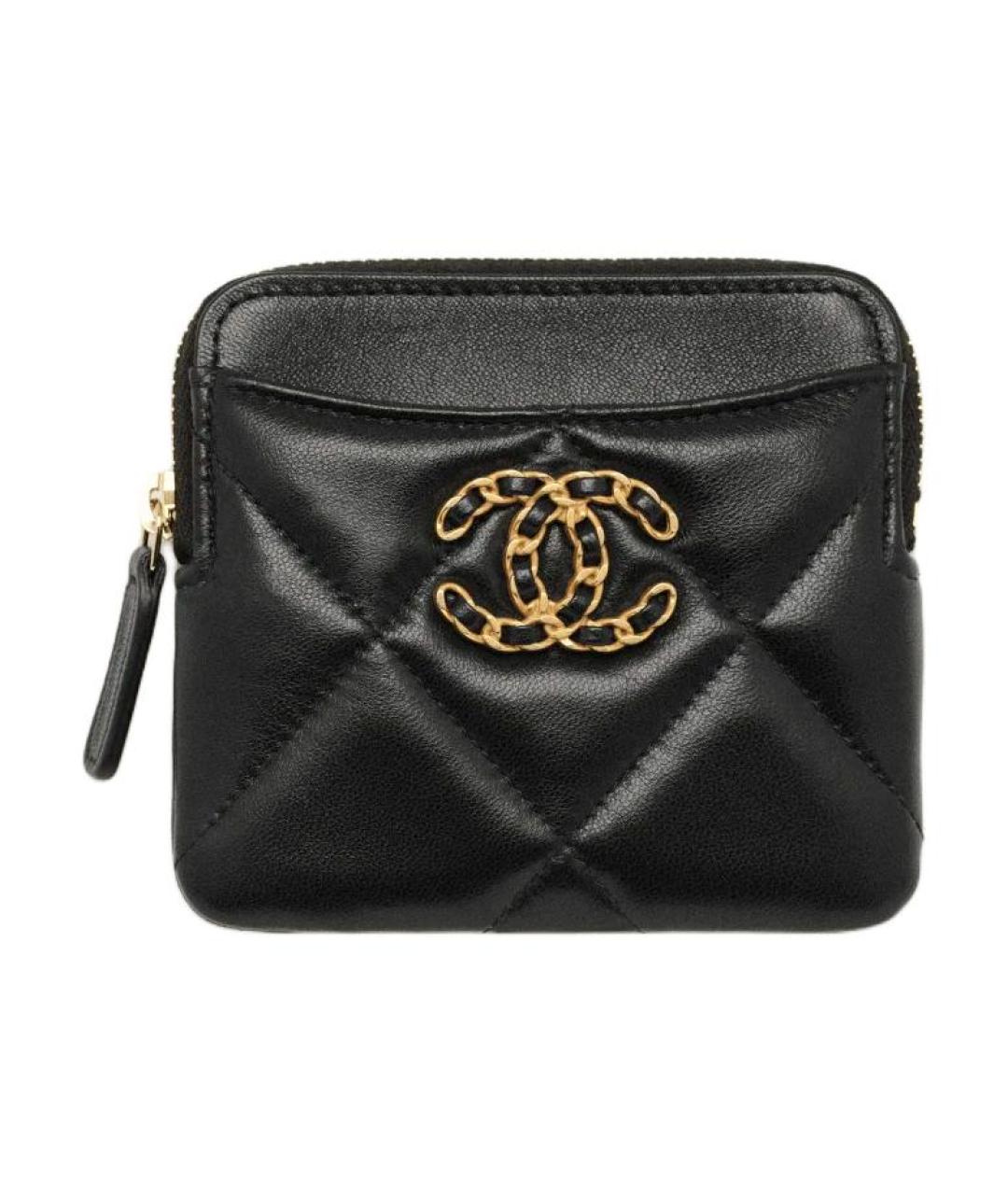 CHANEL Черный кожаный кошелек, фото 1