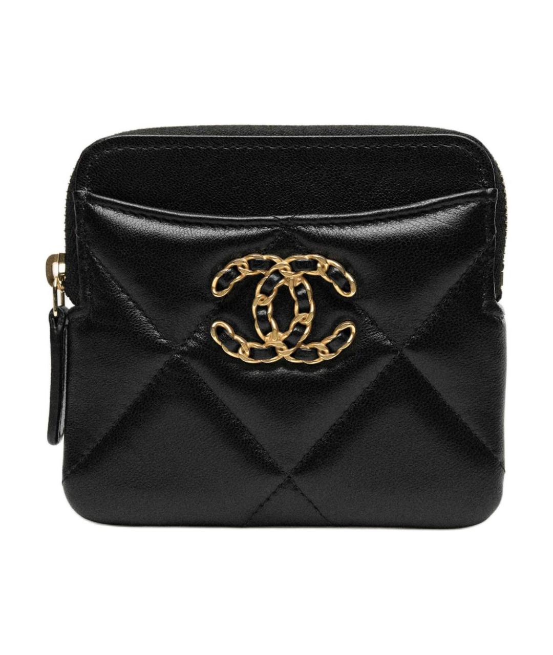 CHANEL Черный кожаный кошелек, фото 2