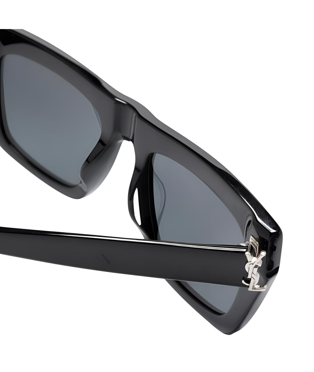 SAINT LAURENT Черные пластиковые солнцезащитные очки, фото 3