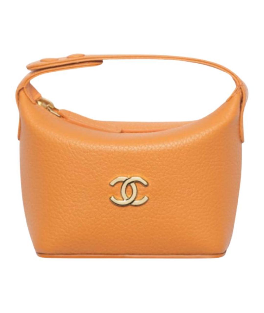 CHANEL Оранжевая кожаная сумка через плечо, фото 1