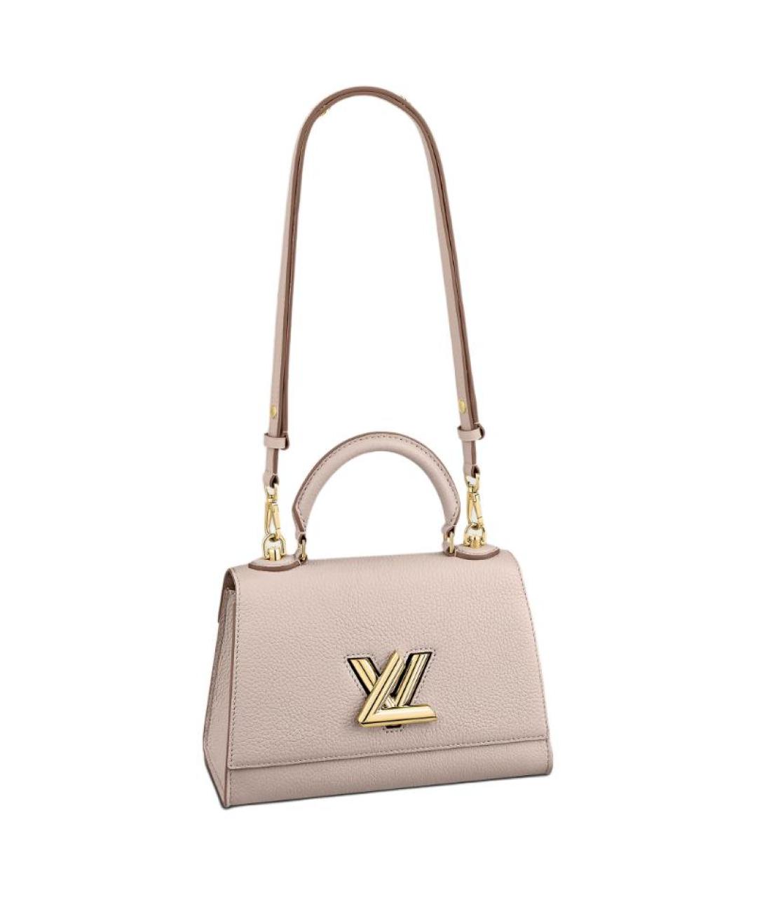 LOUIS VUITTON Бежевая кожаная сумка через плечо, фото 2