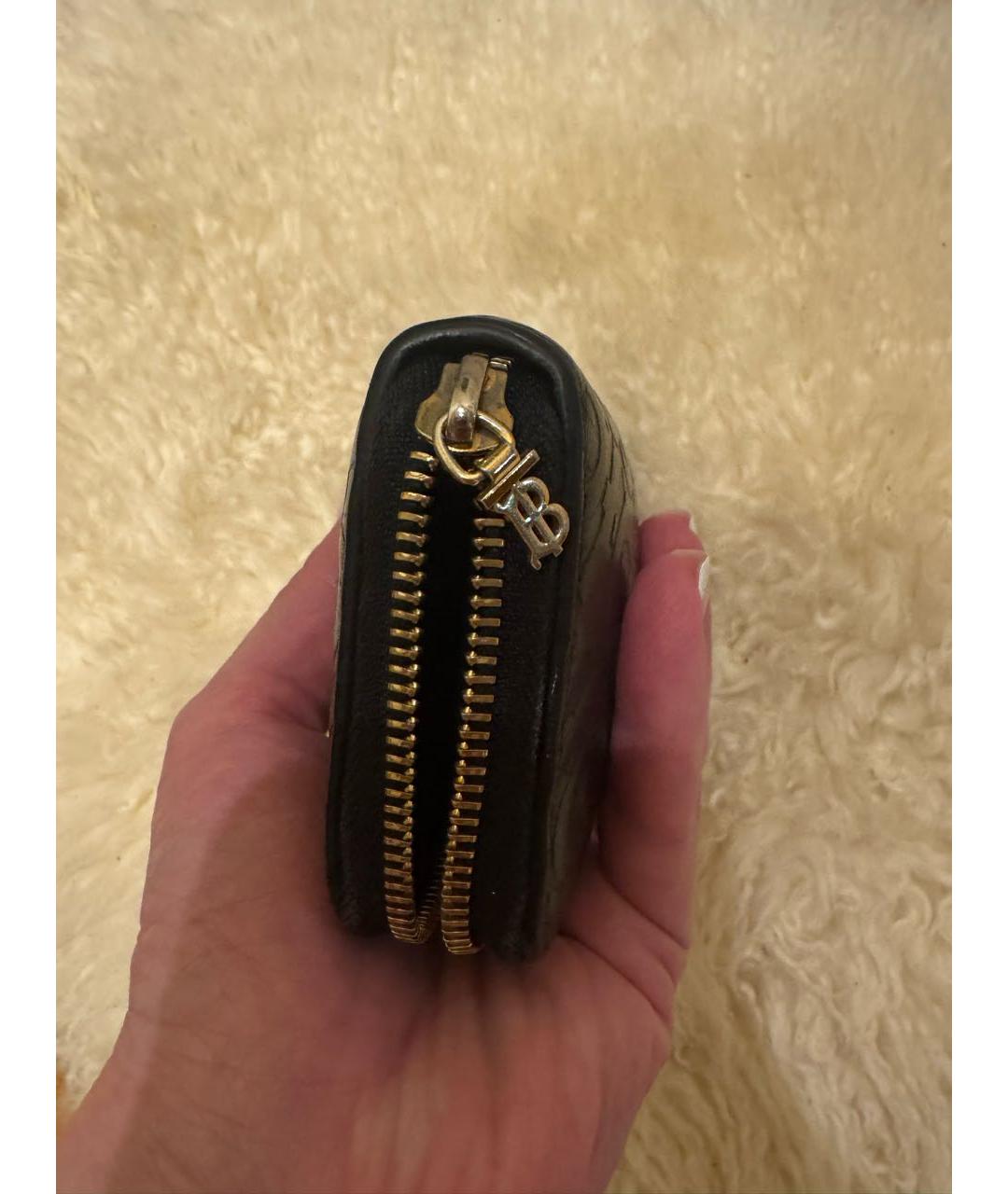 BURBERRY Черный кожаный кошелек, фото 5
