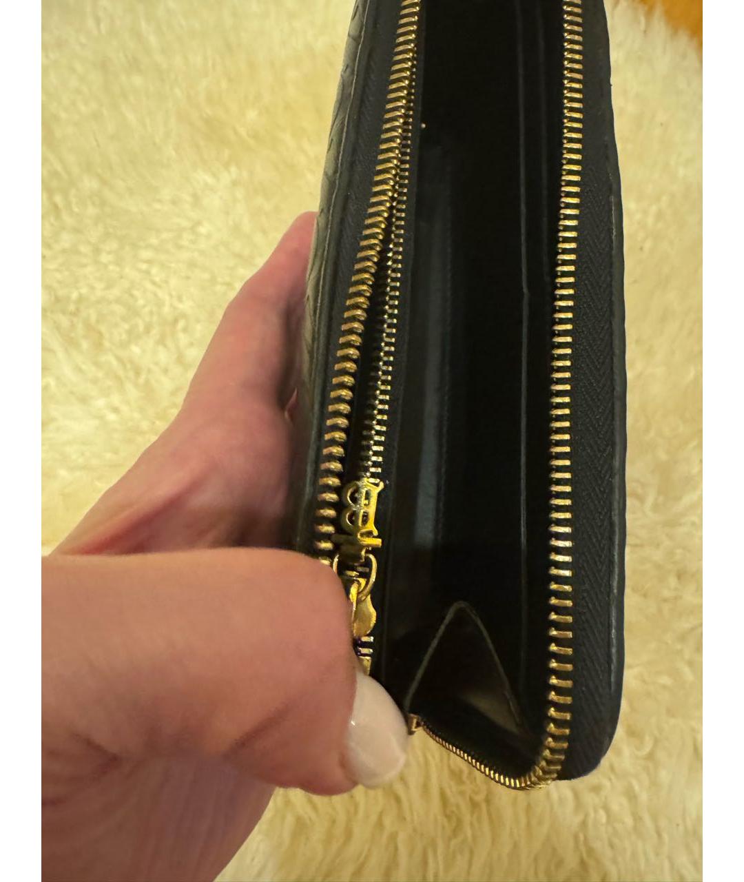 BURBERRY Черный кожаный кошелек, фото 6