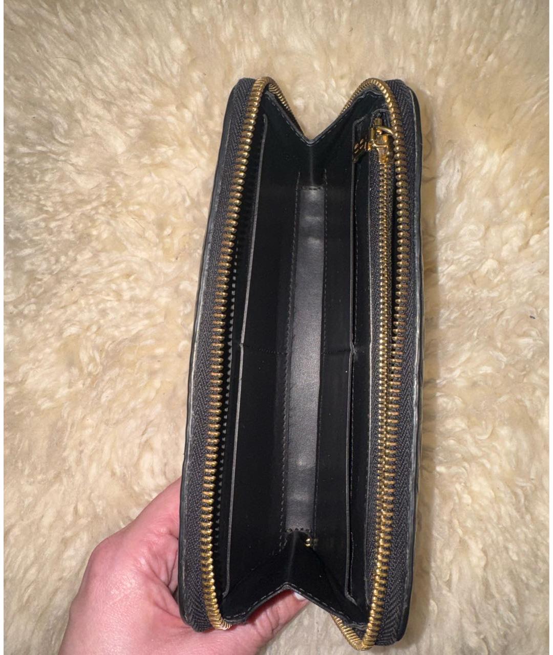 BURBERRY Черный кожаный кошелек, фото 4