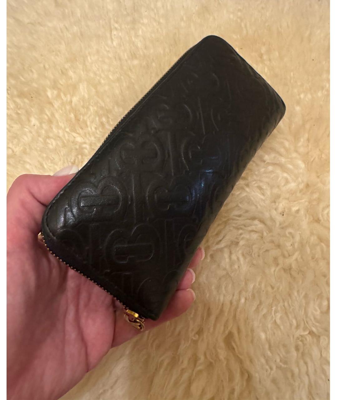 BURBERRY Черный кожаный кошелек, фото 2