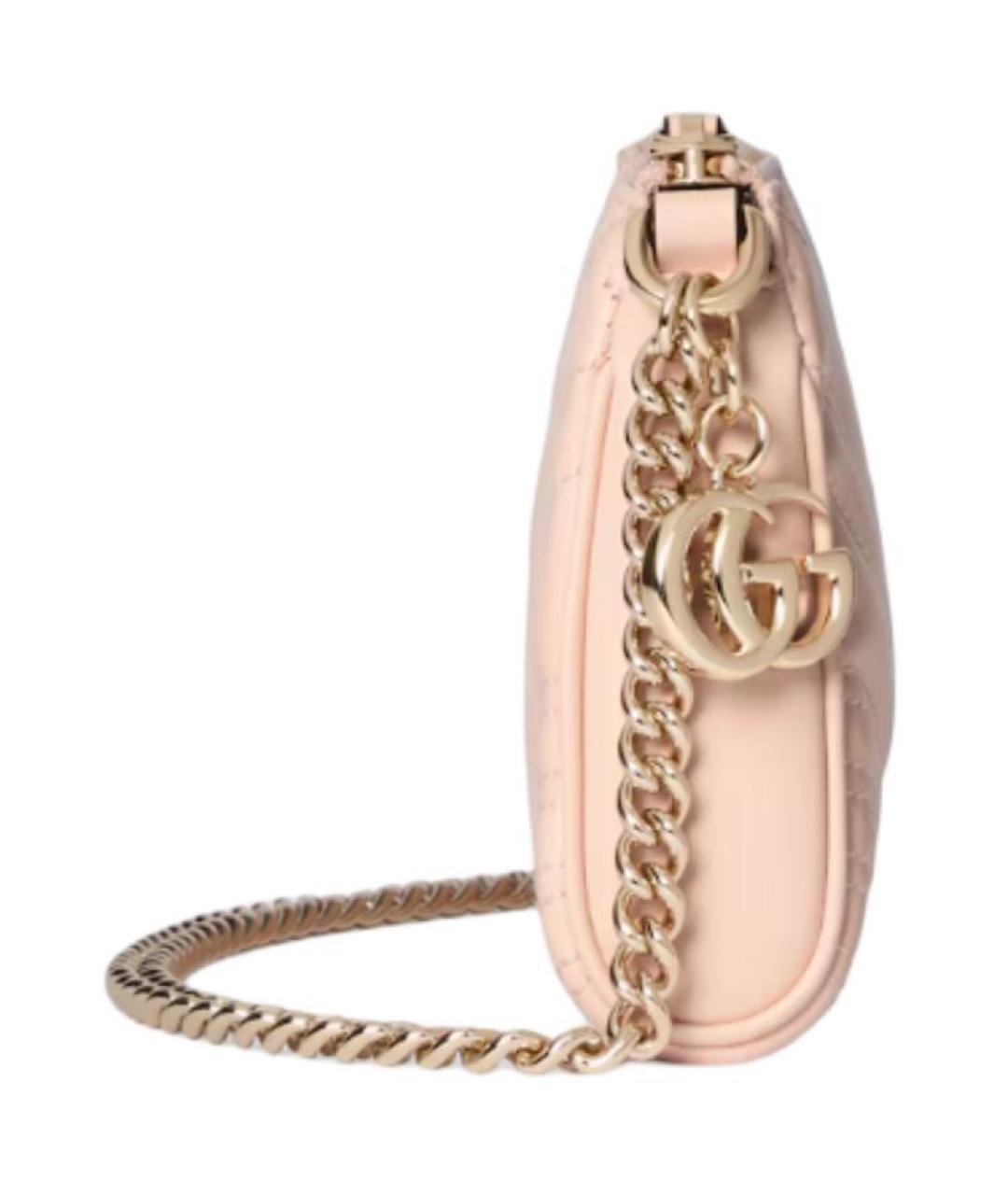 GUCCI Розовая кожаная сумка через плечо, фото 3