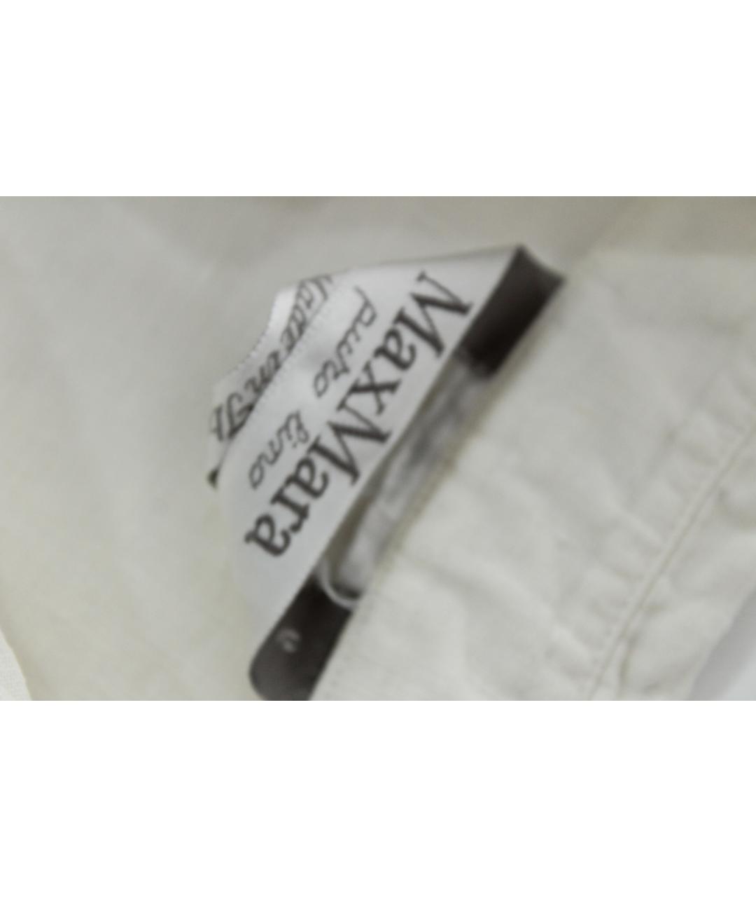 MAX MARA Белая льняная блузы, фото 8