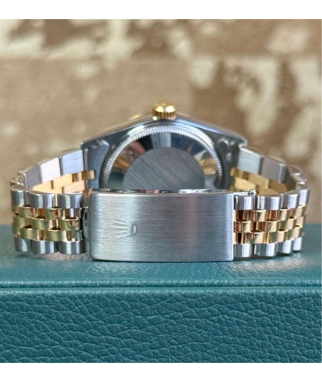 ROLEX Белые часы из желтого золота, фото 4