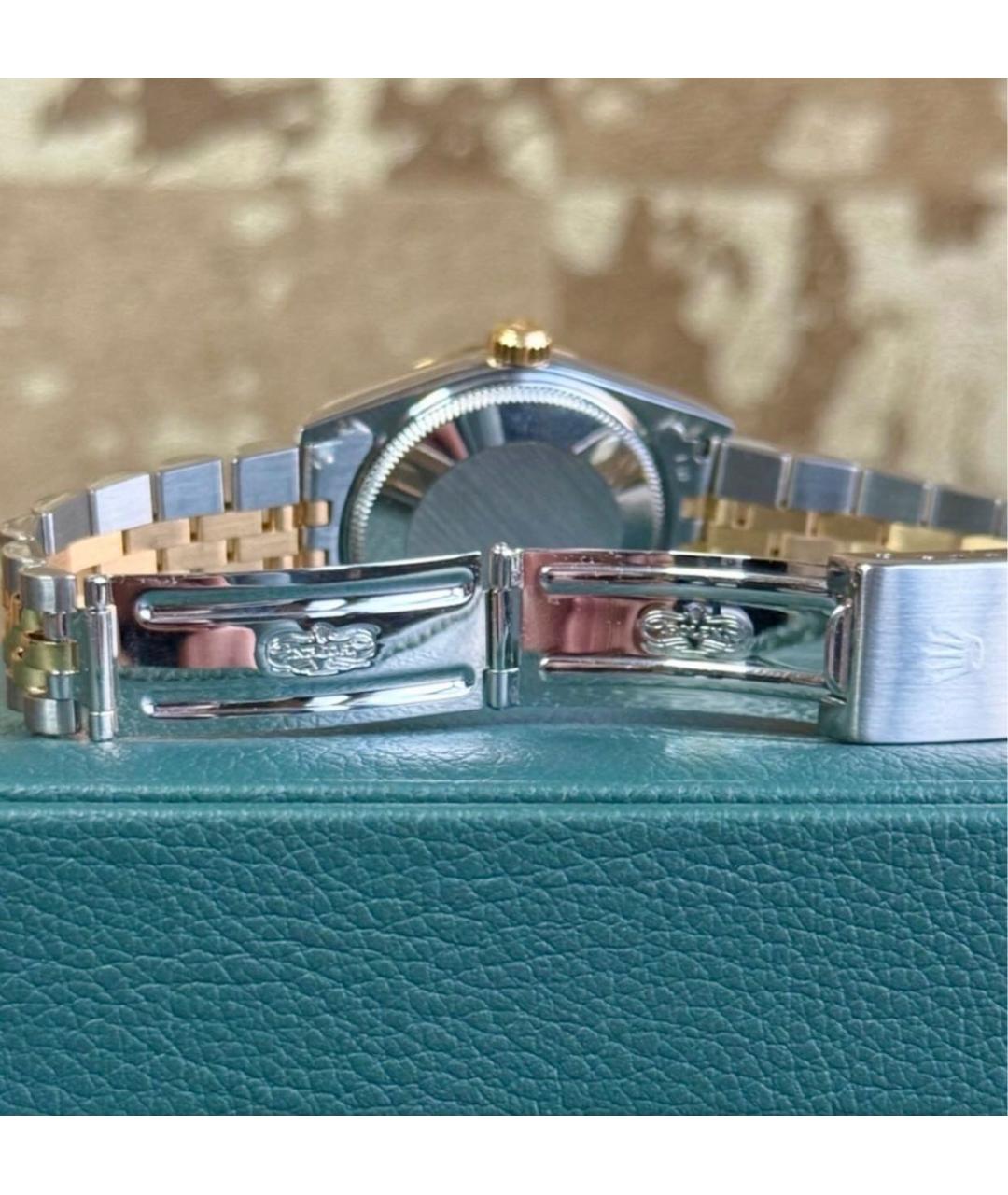 ROLEX Белые часы из желтого золота, фото 5