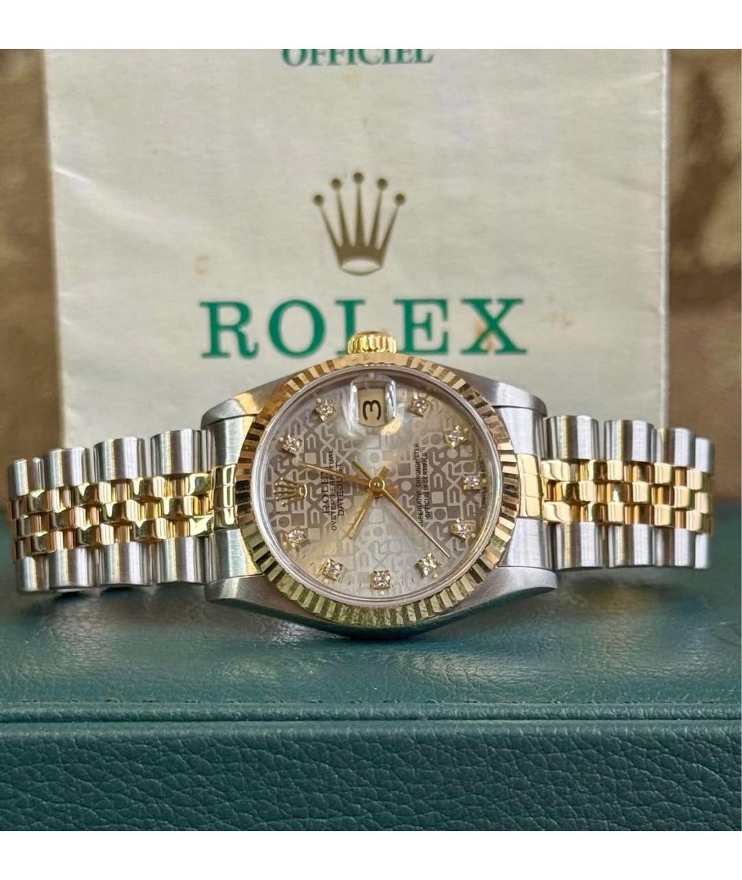 ROLEX Серебряные часы из желтого золота, фото 3