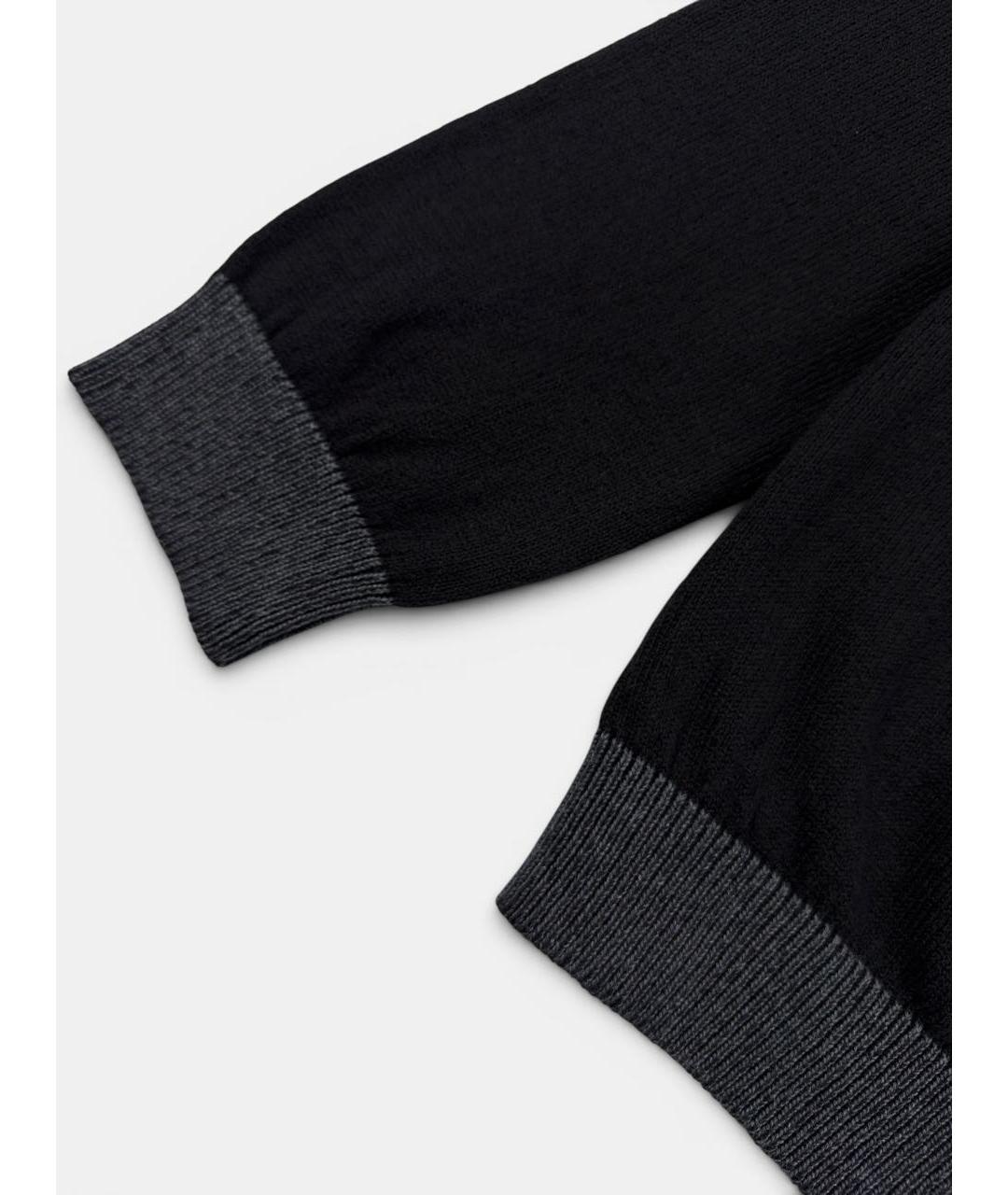 STONE ISLAND Черный хлопковый джемпер / свитер, фото 3