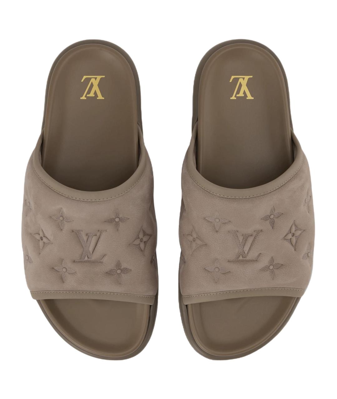 LOUIS VUITTON Коричневые сандалии, фото 4