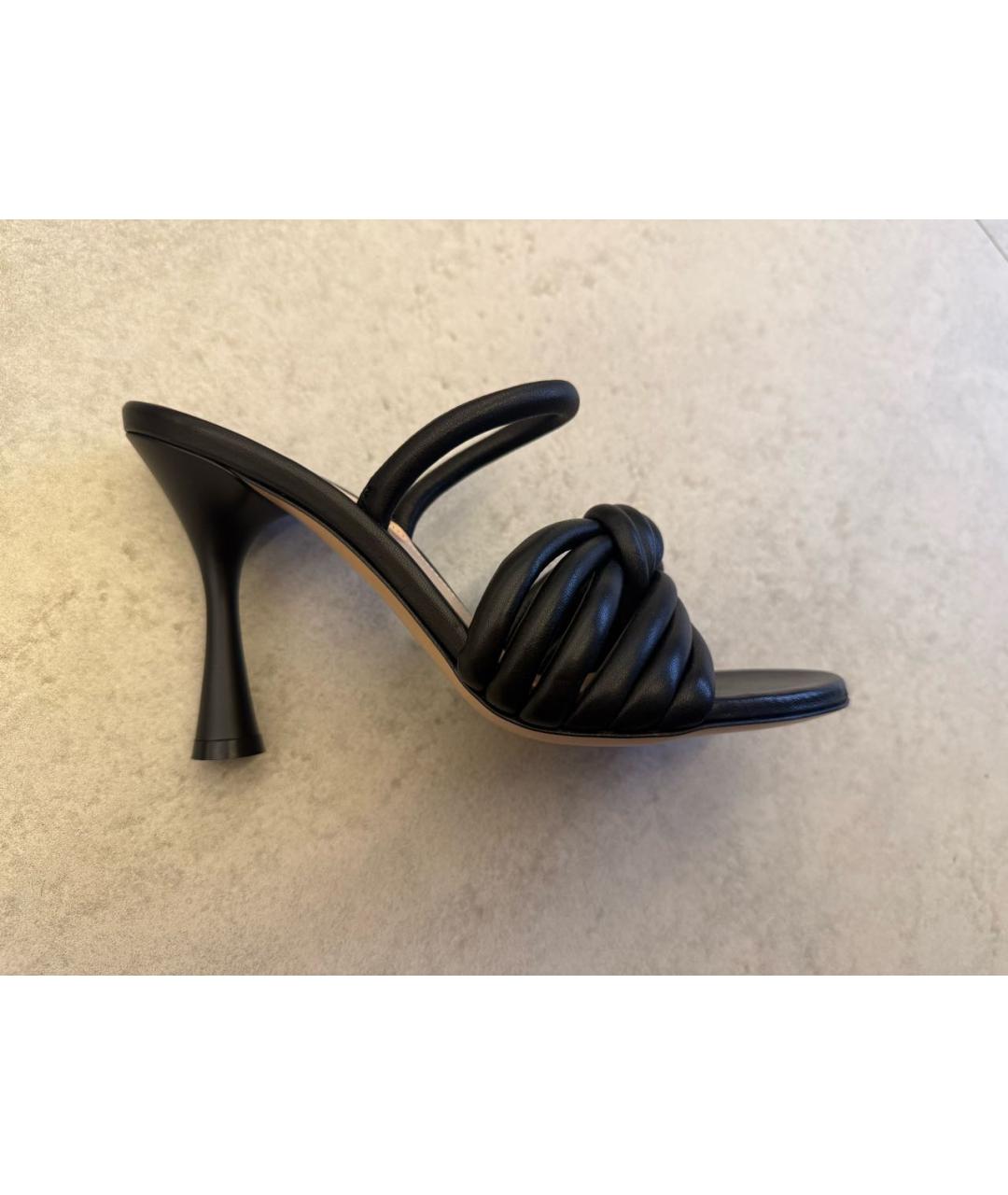 GIANVITO ROSSI Черные кожаные босоножки, фото 6