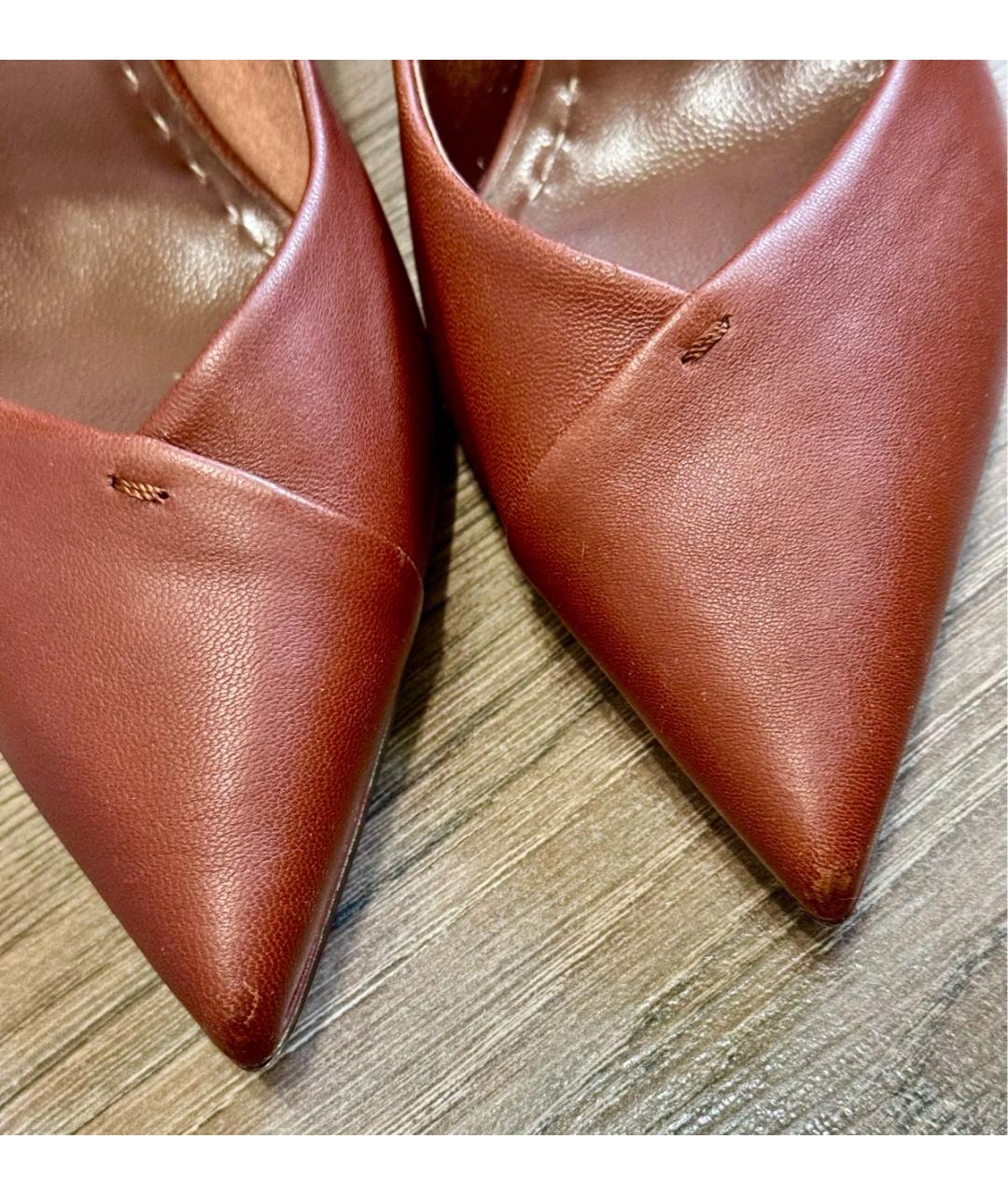 MAX MARA Коричневые кожаные туфли, фото 5