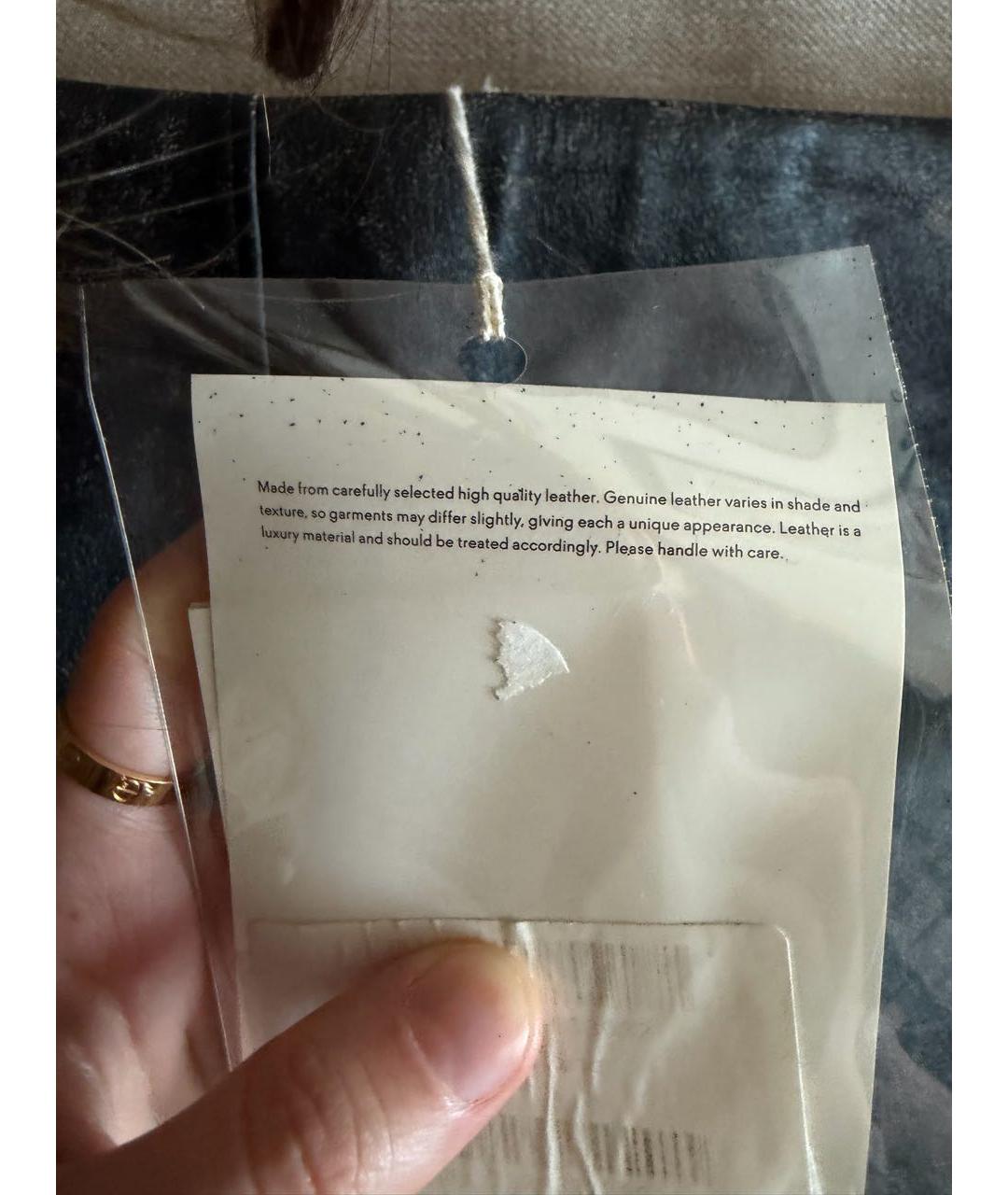 ACNE STUDIOS Серая кожаная юбка мини, фото 7