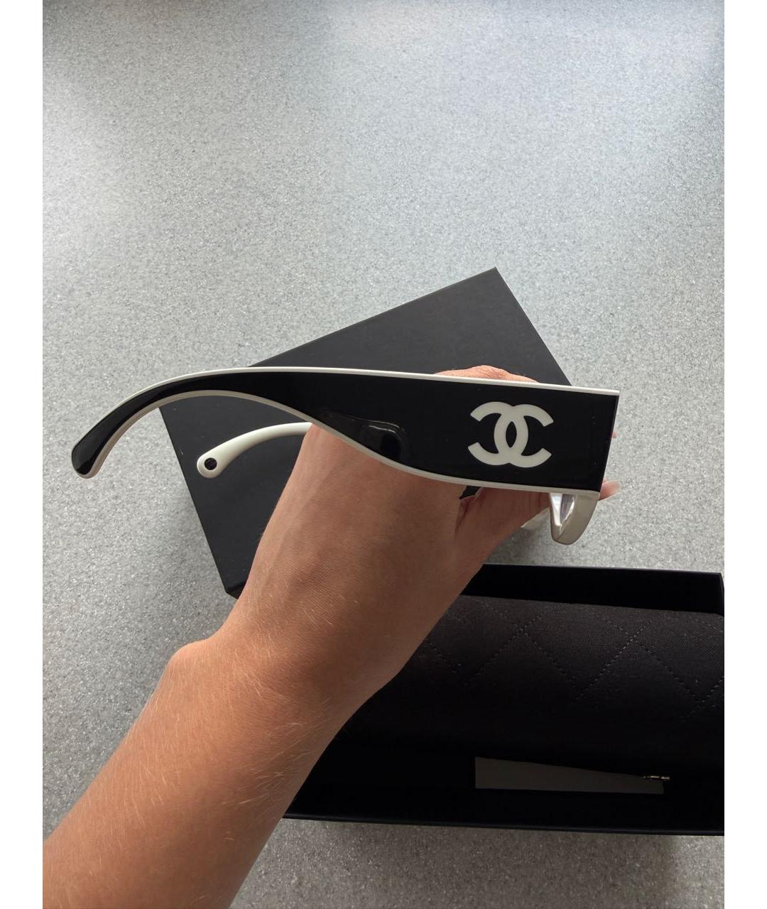 CHANEL Черные пластиковые солнцезащитные очки, фото 5