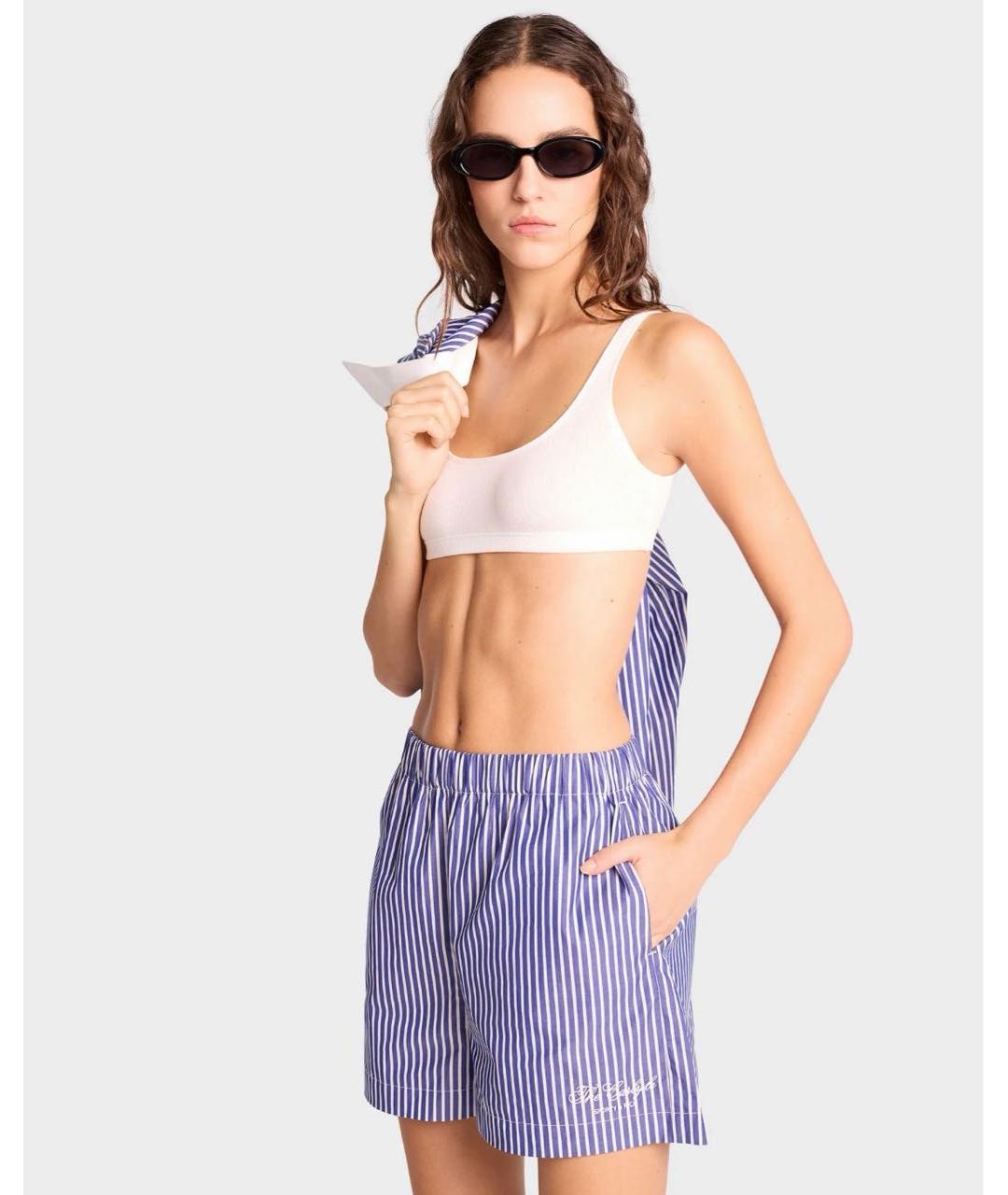 SPORTY AND RICH Синие хлопковые шорты, фото 7