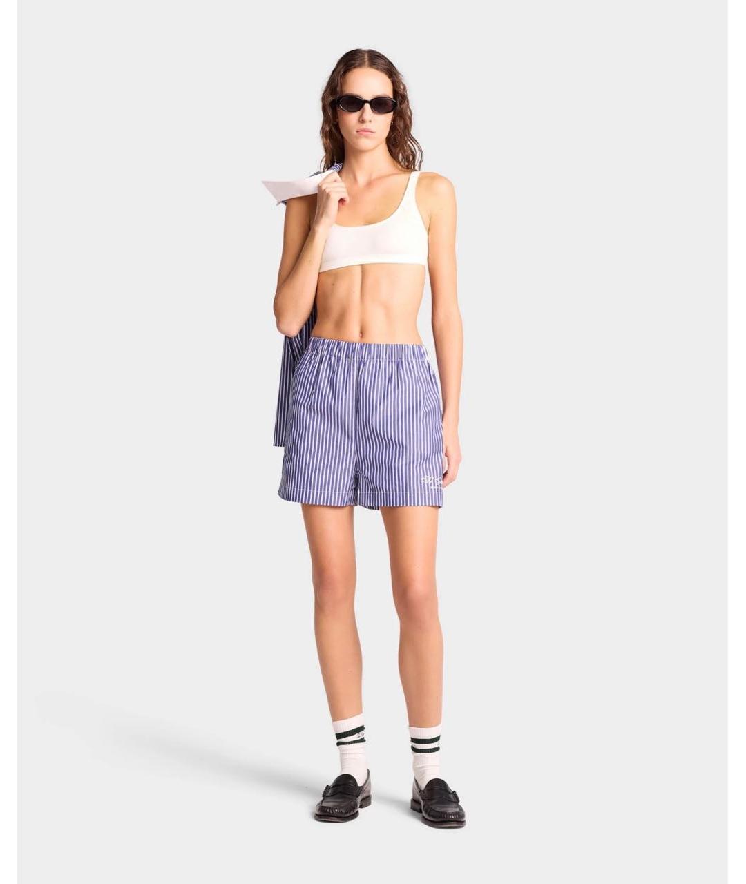 SPORTY AND RICH Синие хлопковые шорты, фото 5