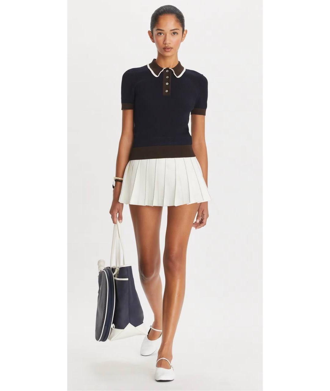 TORY BURCH Белая юбка мини, фото 2