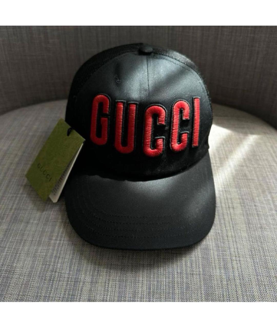 GUCCI Черная кепка, фото 2