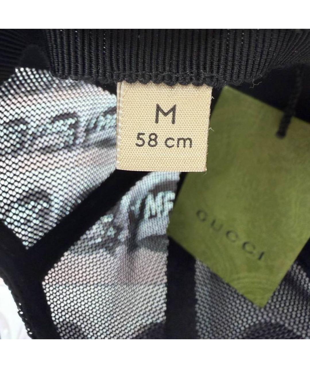 GUCCI Черная хлопковая кепка, фото 5