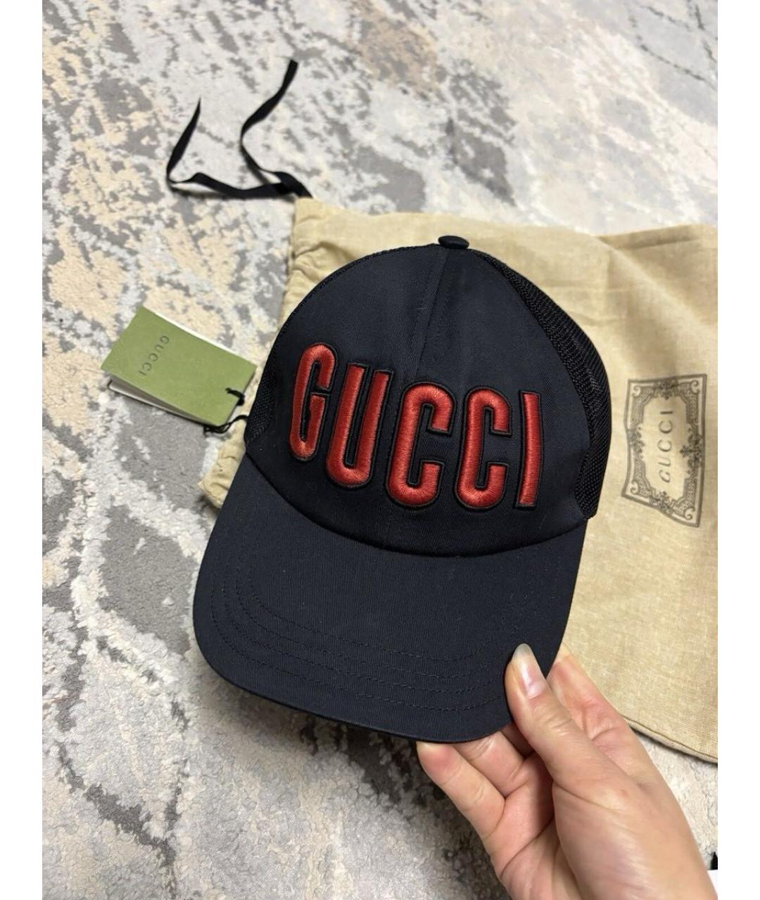 GUCCI Черная кепка, фото 7