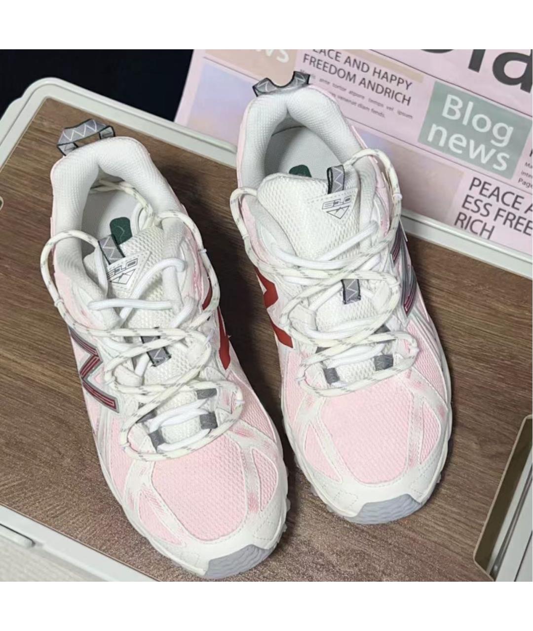 NEW BALANCE Розовые текстильные кроссовки, фото 5