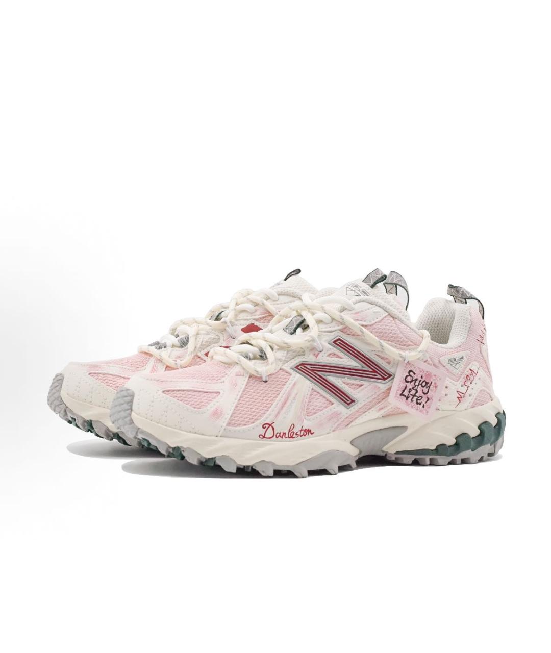 NEW BALANCE Розовые текстильные кроссовки, фото 2
