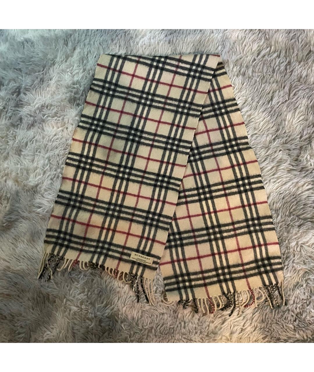 BURBERRY Бежевый кашемировый шарф, фото 2