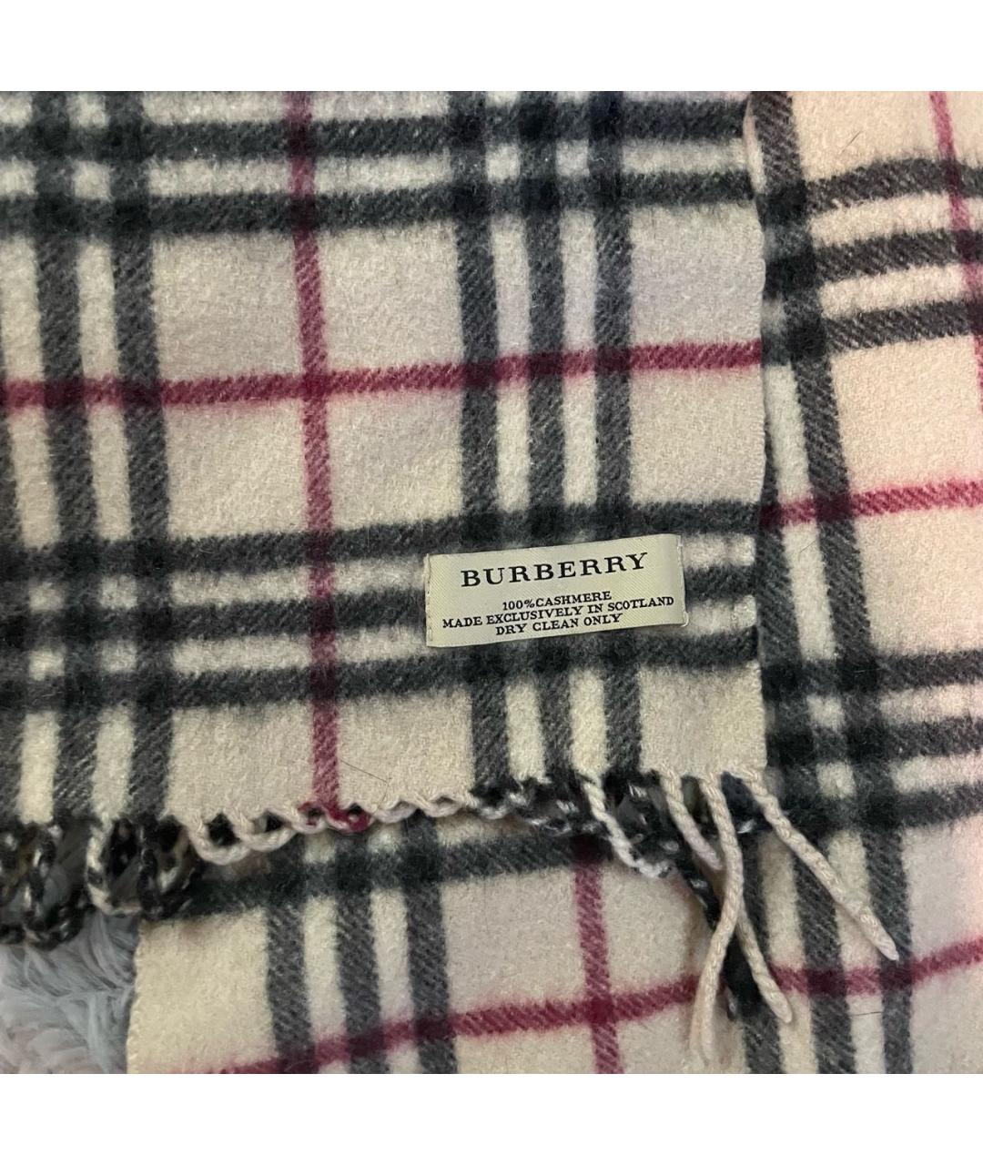 BURBERRY Бежевый кашемировый шарф, фото 3